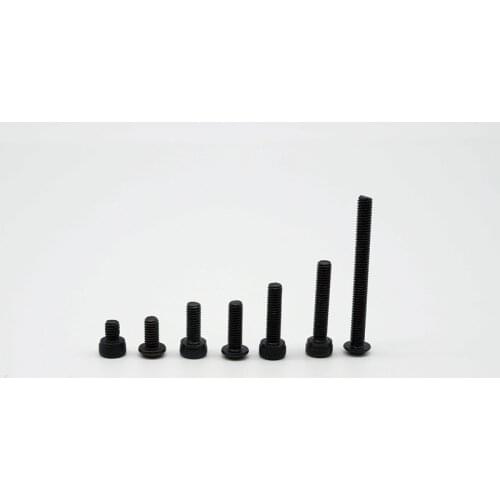 10 Pcs Tarot-rc Drone Accessories Diy Black Small Hex Socket Screws Drone M3 Screw Kit Diameter 4mm 6mm 8mm 10mm 12mm 30mm