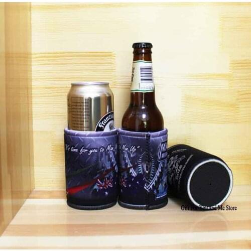 150pcs/lot Custom Logo Neoprene Stubbie Coolers Insulated Can Cover Picnic Bags Wedding Gifts Can Cooler Bag Custom Coolers