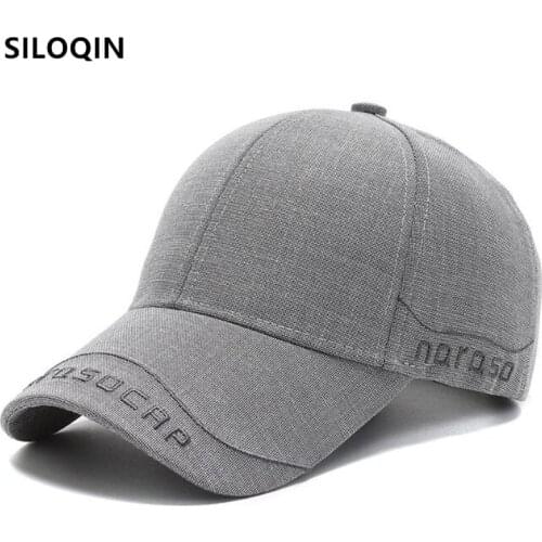 SILOQIN Snapback Cap Mens Cap Cotton Baseball Caps Adjustable Size Men Casual Sports Cap Male Bone Dad Hats Climbing Travel Hat