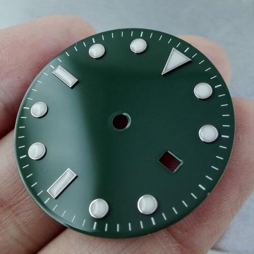 28.5mm Stainless Steel Watch Dial Fit NH35 Automatic Movement Date Window