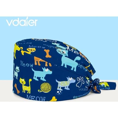 Doctor Nurse Work Cap scrubs Cap Dental dentist hat Pet vet cap medical supplies Operating room lab scrub hat Nurse Accessories