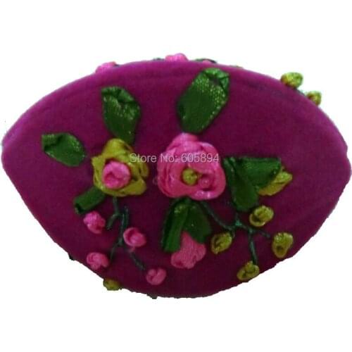 Elegant Ribbon Embroidery Small Jewelry Gift Box for Wedding Ring Earring Stud Boxes Decorate Silk Brocade Shell Packing Case