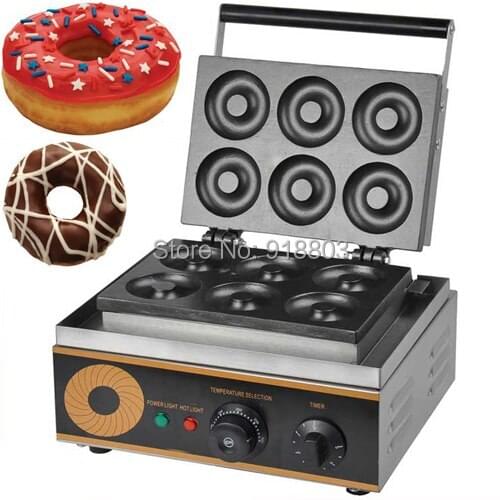 Commercial Use Non-stick 110v 220v Electric 6pcs Doughnut Donut Machine Baker