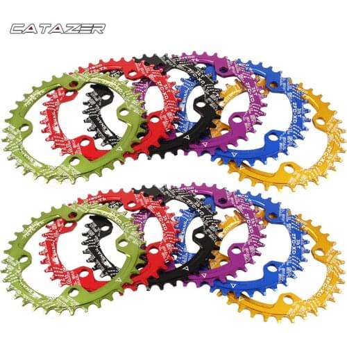 MTB Mountain Bike Round 104BCD 32 34 36 38 40 42T Tooth Plate Narrow Wide Front Sprocket Connecting Rod Chain Ring