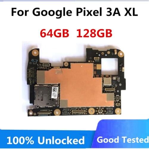 For Google Pixel 3A XL Pixel 3AXL Unlocked Motherboard 64GB 128GB Original Logic Board With Android System Mainboard With Chips