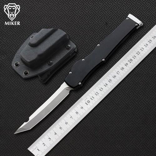 MIKER D2 Blade Fixed blade knife Aluminum Handle camping survival outdoor Tactical hunting dinner kitchen knife EDC tool