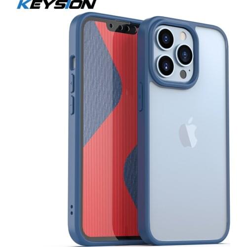 KEYSION Fashion Clear Case for iPhone 13 13 Pro Max HD Transparent Shockproof Phone back Cover for Apple iPhone 13 mini 2021 New
