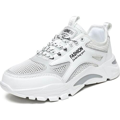 Men Shoes 2021 Breathable Mesh Fashion Outdoor Sports Shoes Women Shoes Sneakers High-Quality Lace-Up Sneakers Size 44