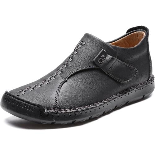 Mens Boots Leather Fashion Boot Shoes 2020 Fashion Mens Ankle Boots Autumn Driving Shoes Plus Size 38-48 Accept Dropship