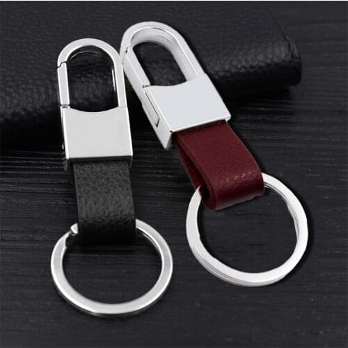 Keychain Keychain Leather Men Simple Keychains Holder Keyfob For Car Accessories Gift