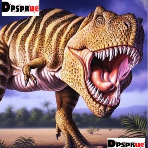 Dpsprue Full 5d Diy Diamond Painting Cross Stitch Dinosaur Diamond Embroidery Kit Mosaic Home Wall Artworks Decor Gift 014