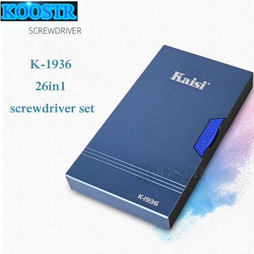 Kaisi K-1936 Screwdriver Set Magnetic Bits With Anti-static Tweezers Opening Pry Cowbar For Opening Electronics Repair Tool Kit