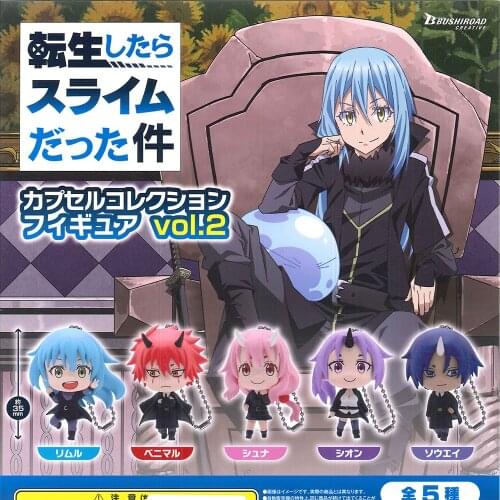 Original capsule toys Anime That Time I Got Reincarnated as a Slime Rimuru Benimaru Shuna Shion Souei gashapon figures keychain