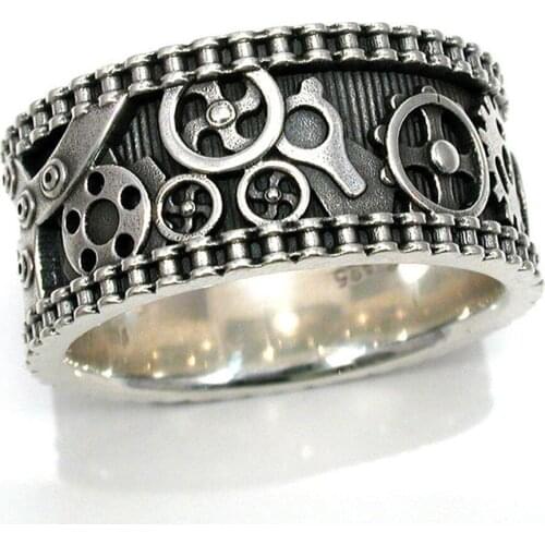 Couple Ring Men Ring Engraved Gear Shape Fashion Ring Specially Designed Surprise Gifts for Couples Anniversary Gifts