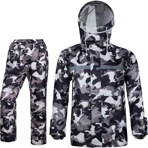 Professional Adult Rain Coat Outdoor Thicker Heavy Water Gear Raincoat Fashionable Sportswear Waterproof Rainsuit Rain Gear DK50