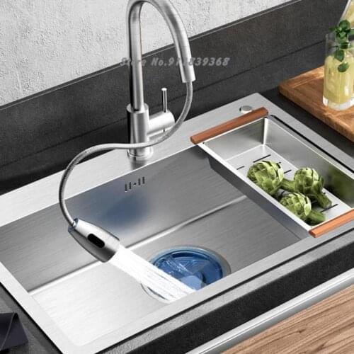 Handmade Sink 304 Stainless Steel Handmade Basin Thickened Sink Kitchen Sink Kitchen Sink Single Sink
