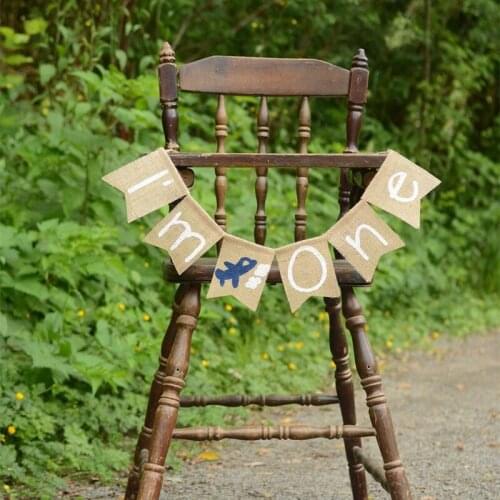 Airplane Plane Aviator Adventure Travel Time Flies Theme one year old first 1st Birthday Party decoration high chair banner gift