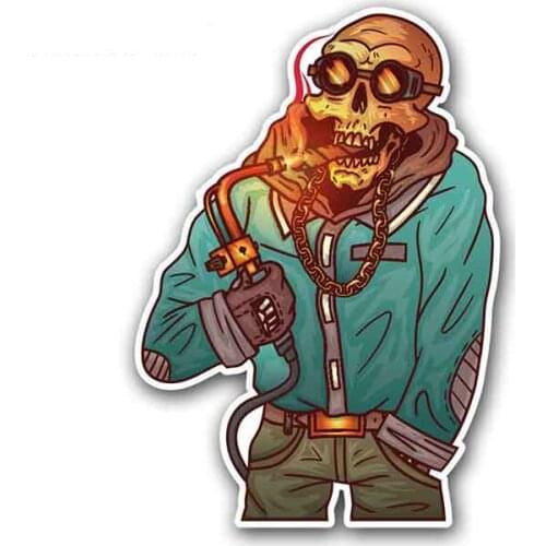 Terror Zombie Skull Welder Welding Helmet Car Decal Scratch-Proof Car Stickers Occlusion Scratch Decals Apply To Car Window