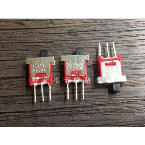 Taiwan Q25 single-pole single-way small micro toggle switch 2 gear 3 foot sliding switch power supply 3A switch