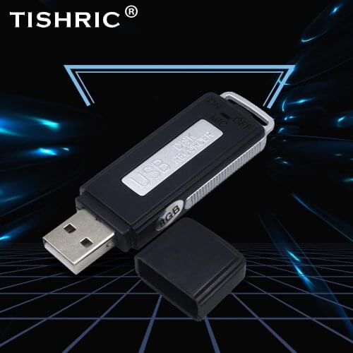 TISHRIC Usb Voice Recorder 8GB Professional Rechargeable Mini Flash Drive Voice Recorder Dictaphone Audio Gravador De Voz