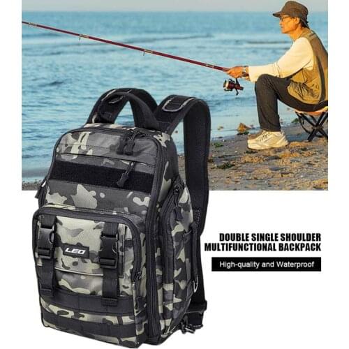 Large Capacity Fishing Bag Camouflage Fishing Tackle Backpack Large Waterproof Camouflage Storage Bag Outdoor Bags Carp Fishing