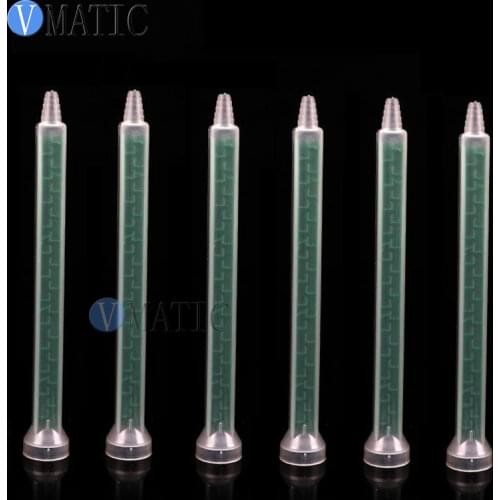 High Quality Resin Static Mixer MC08-32 Mixing Nozzles For Duo Pack Epoxies Of Green Rectangular 10Pcs/Lot
