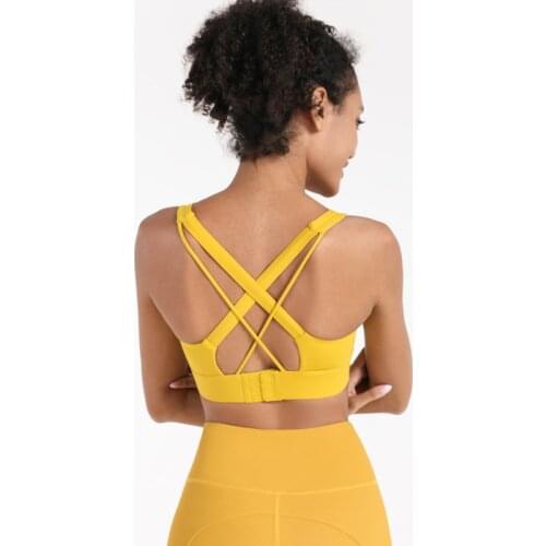 Women Fitness Sports Bra High Support Push-up Fitness Underwear Training Solid Elastic Yoga Bra Running Workout Gym Crop Top