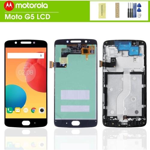 Tested 5.0" For Motorola Moto G5 LCD XT1670 XT1671 XT1672 Touch Screen Digitizer For Moto G5 Monitor LCD Assembly Replacement