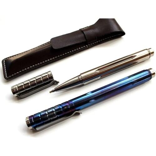 1PC Baked Blue Titanium Alloy Signature Writing Pen Tungsten Tactical Defense Steel Broken Window Pen Outdoor EDC Multi Tools