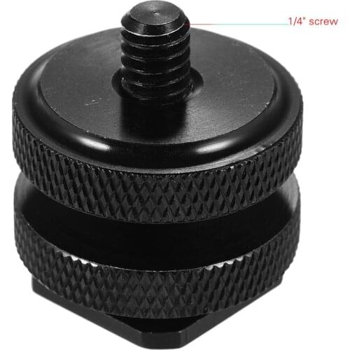 10pcs/lot 1/4" Tripod Mount Screw with Double Layer to Flash Hot Shoe Adapter Holder Mount Photo Studio Accessories with track
