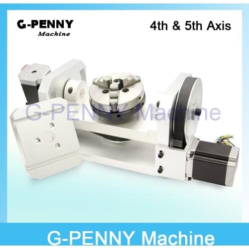100mm CNC 4th Axis 5th Axis CNC dividing head/Rotation Axis/A axis kit Nema23 for Mini CNC router/engraver woodworking machine