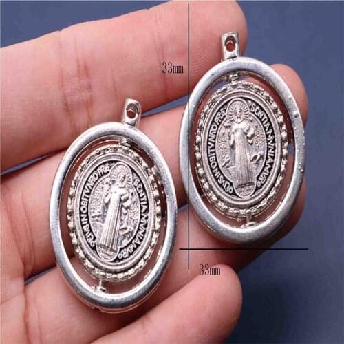20 pieces / super classic Saint Benedict cross Christo Redentor key chain pendant medal bracelet jewelry making new products
