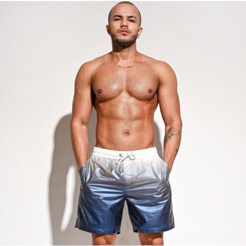 2021 Fashion Men Swimwear Pants Casual Tapered Beach Pants Loose Swim Shorts Swimsuit New Male Swimming Trunks Sexy Boxer Briefs