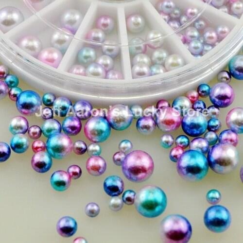 3mm 4mm 5mm 6mm glitter nail art decorations rhinestones pearl beads steering-wheel jewelry nails accessoires new arrival