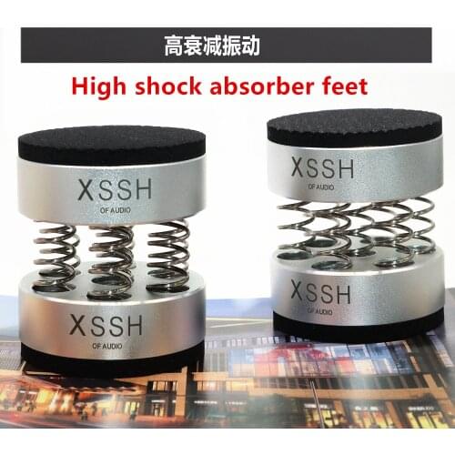 4pcs High-end shock absorber feet High attenuation vibration Aluminum alloy spring integrated HIFI audio amplifier CD player