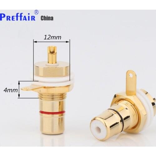 4PCS RS3011 RCA Socket RCA female Panel Mount plug Gold Plated Audio Terminal RCA Panel Mount Chassis