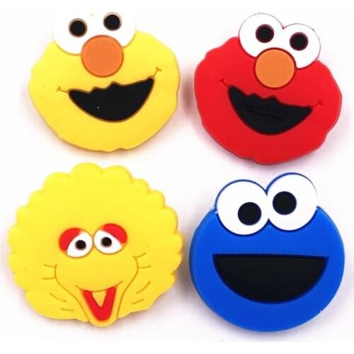 4Pcs Household Name American Kids Program Sesame Street Badges Lovely Cookie Monster Label Pins T-Shirt Coat Ornaments