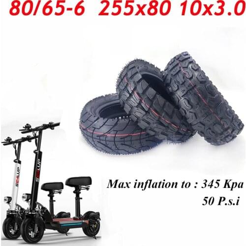 10x3.0 Tubeless Tire 80/65-6 and 255x80 Inner Outer Tyre Off-road Tire for Electric Scooter Speedual Grace Zero 10X Kugoo M4
