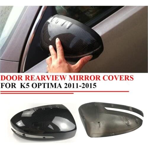 Carbon Fiber Rearview Mirror Cover Side Door Mirror Caps Protector for KIA K5 Optima 2011 2012 2013 2014 2015