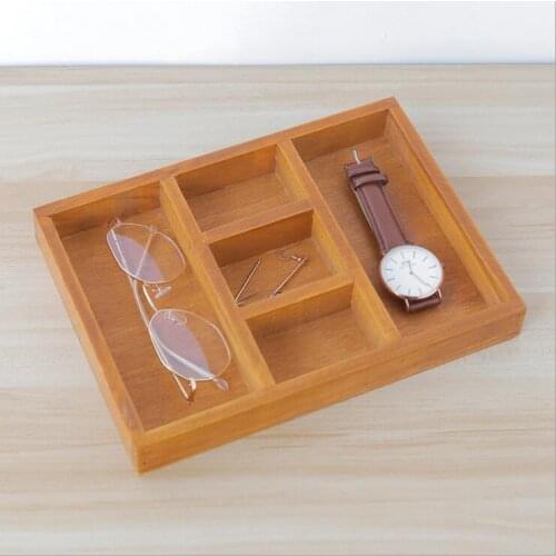 Wooden Table Plate High quality Wooden Succulents Tray Home Sewing Kits Storage box Vintage Remote collect case