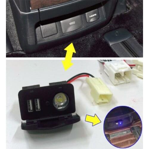 For alphard vellfire 30 modified USB Charging Port Interface with led