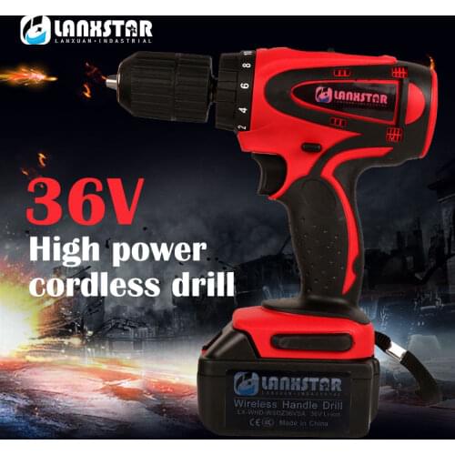 36V Lithium Battery Electric Screwdriver Precision Drill bit Rechargeable Cordless Drill Torque Drill Household Power Tools