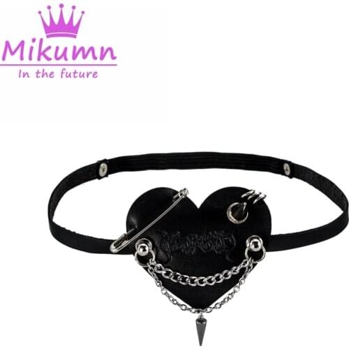 Gothic Punk Rock Love Rivet Chain Black Harajuku Cosplay Eye Patch Women Girls