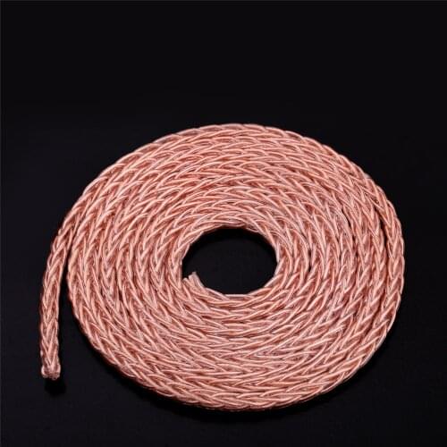 HPC-014 HiFi Hi-end Top class Headphone Earphone Cable single colour customized pure sliver 4N 99.99% OFC Copper headphone cable