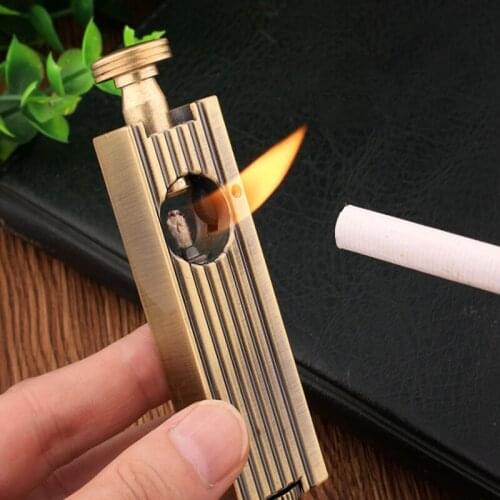 Retro Kerosene Lighter Flint Fire Starter Smoking Accessories Windproof Metal Creative Oil Cool Lighters Dropship Suppliers