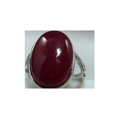 Beautiful Red Natural jade ring size :6-9