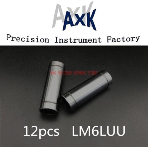 2019 Limited AXK Linear Rail Cnc Router Parts 3d Printer Parts 12pcs/lot Lm6luu 6mm X 12mm 35mm Long Type Linear Ball Bearing