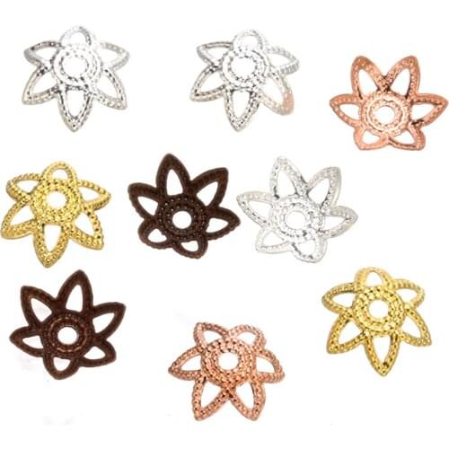 50 pcs 7mm copper Flower bead cap bracelet Spacer Bead DIY for Jewelry Making Bracelet Findings Necklace Accessories