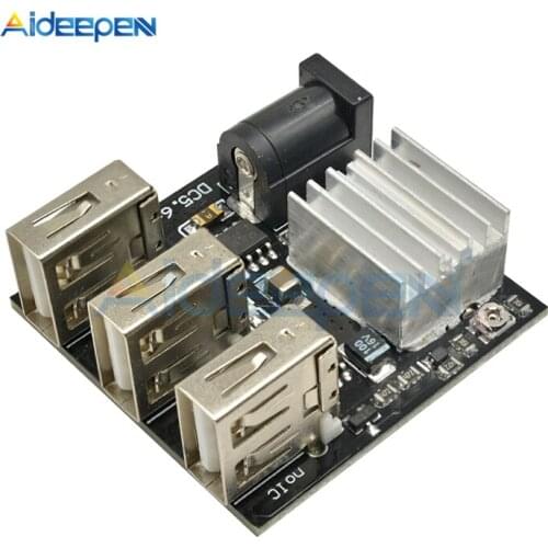 3 USB Mini Charging Module Step Down Power Charger Bank Board DC-DC 9V/12V To 5V 8A Step-Down Buck Converter For Arduino