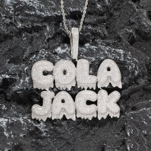 Fashion Pendants Mens Prong Setting Zircon Hip Hop Necklace Jewelry CP05